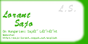 lorant sajo business card